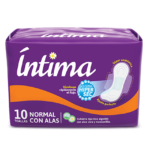 TOALLA ÍNTIMA CON ALAS TELA PAQ. X 10 UNID.
